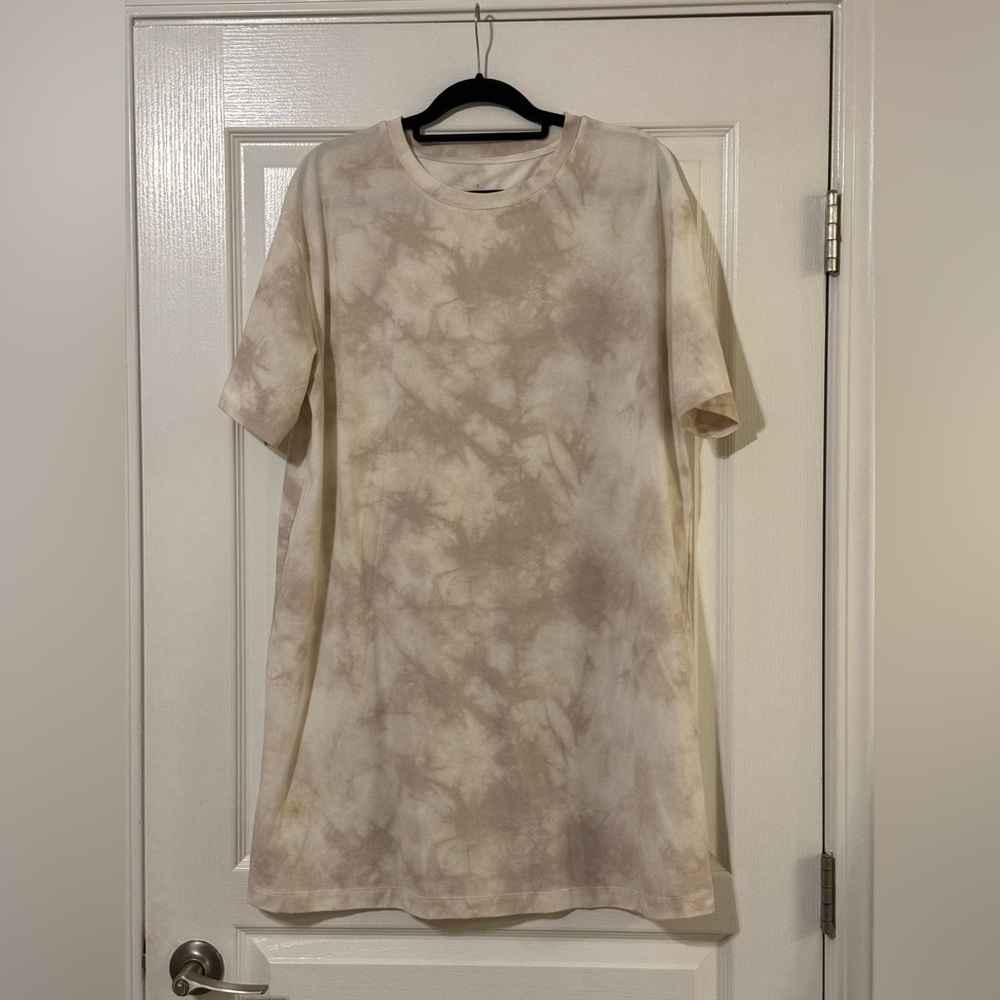 Beige marble mini dress.
